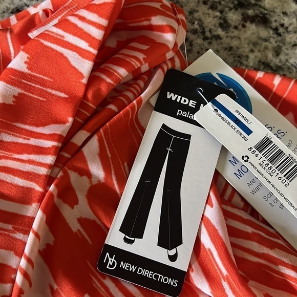 NWT new directions Palazzo wide leg boho Pull on Pants Size XL - Picture 7 of 9